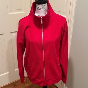 Tommy Bahama Women's Vibrant Red Bomber Jacket